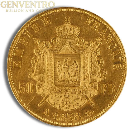 France Gold 50 Francs - Napoleon III (1855-1868) Genventro Bullion and Coins
