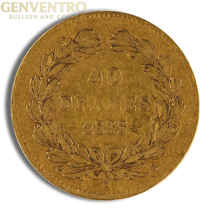 France Gold 40 Francs - Louis Philippe I (1831-1838) Genventro Bullion and Coins