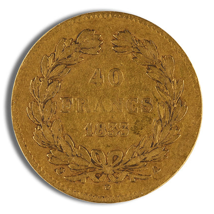 france gold 40 francs louis philippe i (1831 1838)