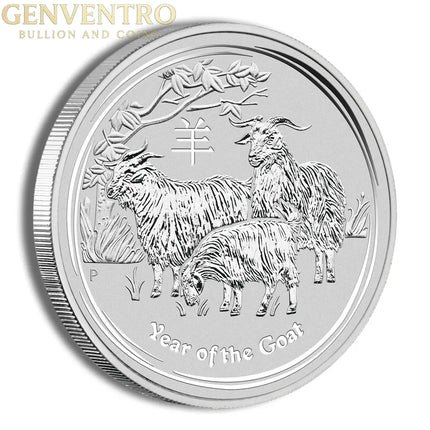 2015 Kilo Australia Silver Lunar Goat BU - Series II Genventro Bullion and Coins