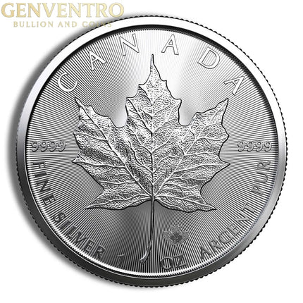 1 oz Canadian Silver Maple Leaf - Sealed Box (Year Varies) Genventro Bullion and Coins