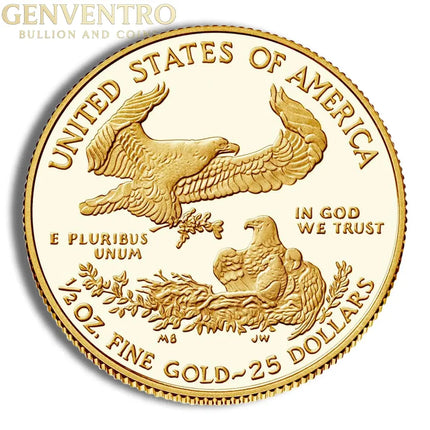 1/2 oz Proof Gold Eagle - Box/COA (Date Varies) Genventro Bullion and Coins