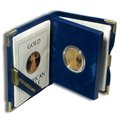 1/4 oz proof gold eagle box/coa (date varies)
