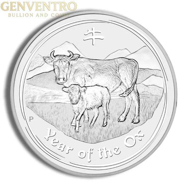 2009 1/2 oz Australia Silver Lunar Ox BU - Series II Genventro Bullion and Coins