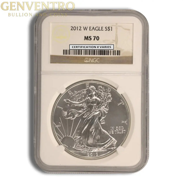 2012 Silver Eagle NGC MS70 Genventro Bullion and Coins