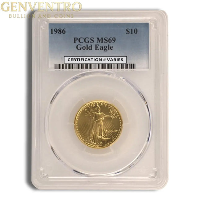 1986 1/4 oz Gold Eagle $10 PCGS MS69 Genventro Bullion and Coins