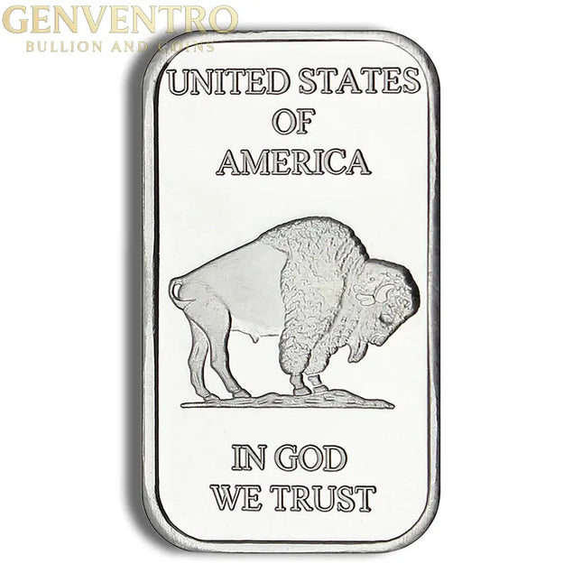 1 oz Silver Bar - Buffalo Design Genventro Bullion and Coins