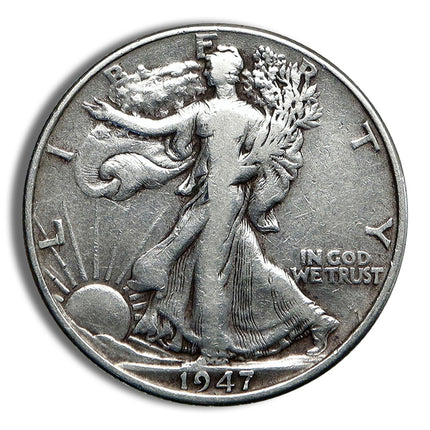 $1 fv 90% silver walking liberty half dollar