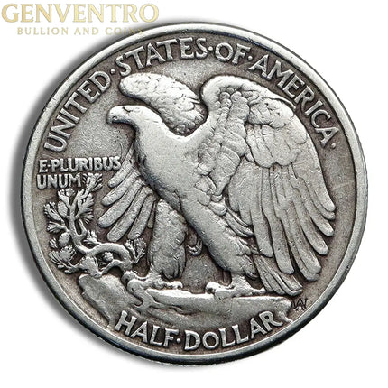 $1 FV 90% Silver Walking Liberty Half Dollar Genventro Bullion and Coins