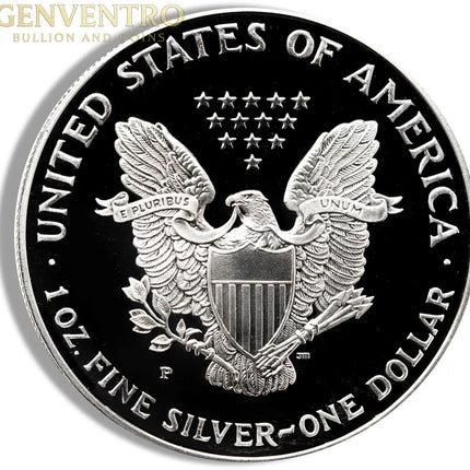 1993-P Proof Silver Eagle with Box & COA Genventro Bullion and Coins