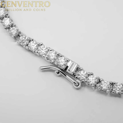 Unisex 2mm Real Moissanite Tennis Chain MORF