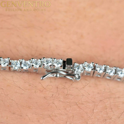 Unisex 2mm Real Moissanite Tennis Chain MORF