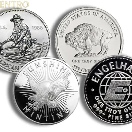 1 oz Silver Round – .999 Fine Silver Bullion – New BU Round Design Varies Genventro Bullion and Coins