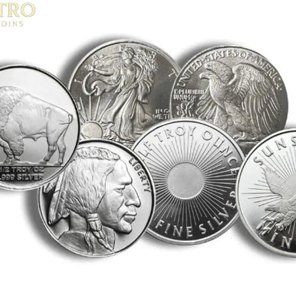 1/2 oz Fine Silver .999 Round - Design Varies Genventro Bullion and Coins