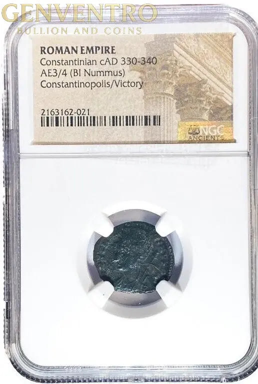 Roman Constantinisn cAD 330-340 AE3/4 BI Nummus Genventro