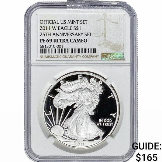 2011-W Silver Eagle NGC PF 69 UC 25th Anniversary