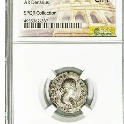 Roman Faustina Jr. AD 147-175/6 Silver Denarius Genventro