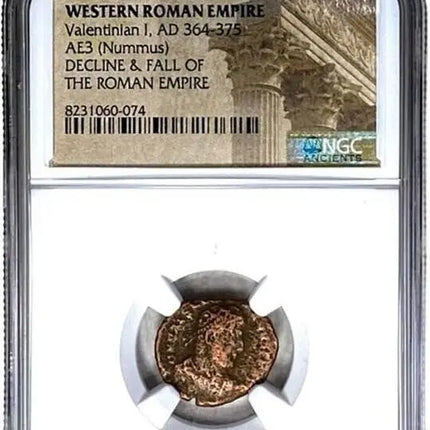 West Roman Valentinian I, AD 364-375 AE3 Nummus Decline & Fall of the Roman Empire Genventro