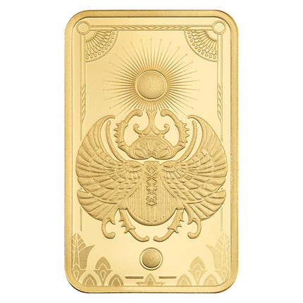2026 pamp suisse lucky scarab 5g gold bar in card in stock items, gold coins, animal theme