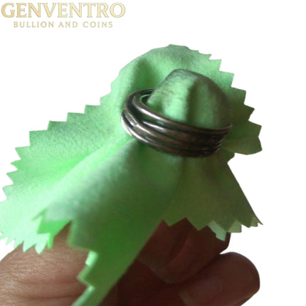 Jewelry Polishing Cloth 5-7/8 Inch Square Suede Cleaning Silver Gold Brass Platinum Coins Bars Rings Earrings Necklace Precious Metal GOLD TESTING EQUIPMENT