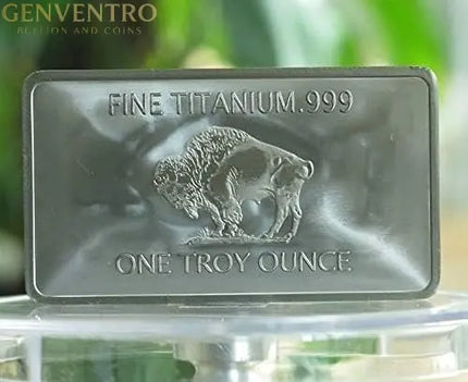 1 oz One Troy Ounce USA American Buffalo .999 Fine Titanium Bullion Bar Ti Element GOLD TESTING EQUIPMENT