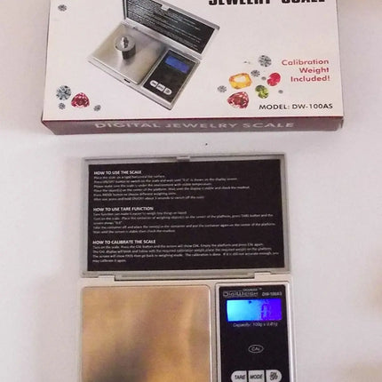 DigiWeigh DW-100AS Pocket Digital Scale – 100g x 0.01g | Precision Jewelry & Gem Scale for Gold, Gems, Reloading, Coins, Specimens GOLD TESTING EQUIPMENT