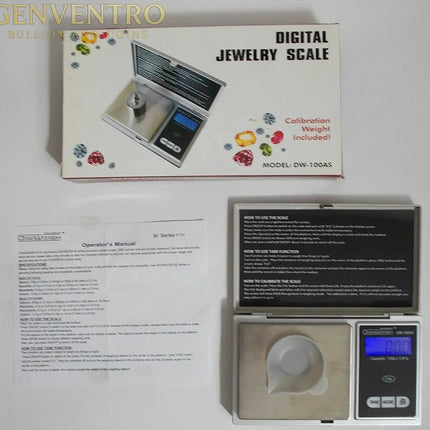 DigiWeigh DW-100AS Pocket Digital Scale – 100g x 0.01g | Precision Jewelry & Gem Scale for Gold, Gems, Reloading, Coins, Specimens GOLD TESTING EQUIPMENT
