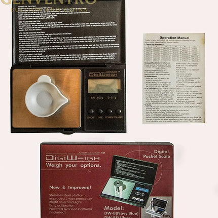 DigiWeigh DW-600BS Precision Digital Scale – 600g x 0.1g | Troy, Gram, Ounce, Grain | For Jewelry, Coins, Reloading, Scrap Metals GOLD TESTING EQUIPMENT