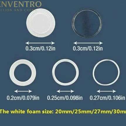 100 Pieces Case Holder for Collectors 30mm Silver Gold Bar Plastic Rounds Coins Capsules Covers with Storage Organizer Box for Copper Pesos Quarters Pennies Dimes Collection Supplies GOLD TESTING EQUIPMENT