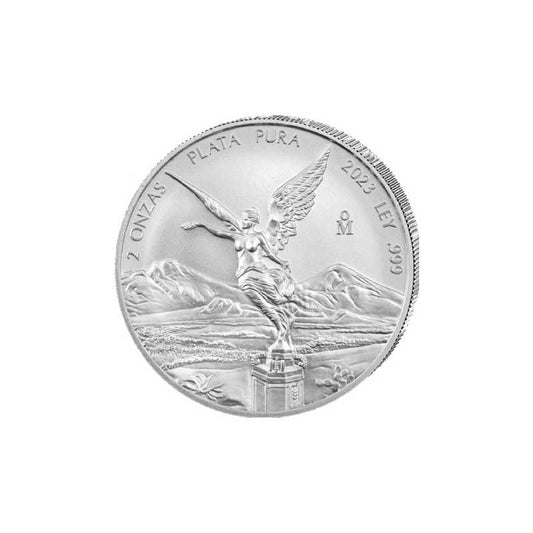 Mexico 2023 - Libertad Ag999 2oz Silver BU Mexican Libertad