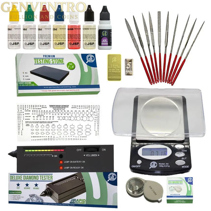 GTE Complete Gold, Silver, & Platinum Jewelry Testing & Appraisal Kit – Professional Grade GOLD TESTING EQUIPMENT