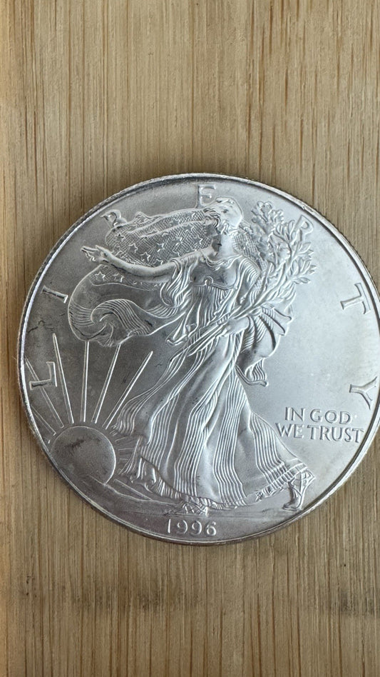 1996 Liberty Silver Dollar 1 oz .999 Fine Silver Coin