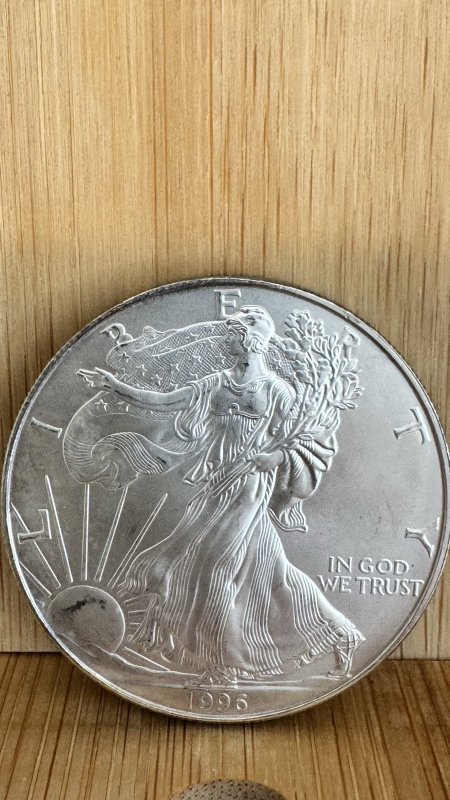 1996 Liberty Silver Dollar 1 oz .999 Fine Silver Coin