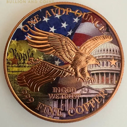 Trump Time We Take Our Country Back 2 x 1 oz Pure Copper Colorized Rounds Genventro