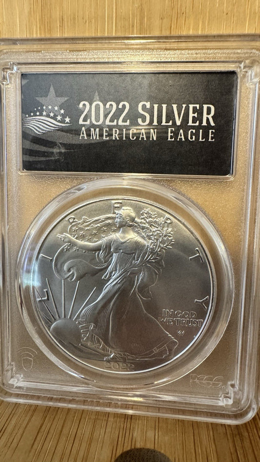 2022 American Silver Eagle - MS70 - PCGS First Strike - Black Label