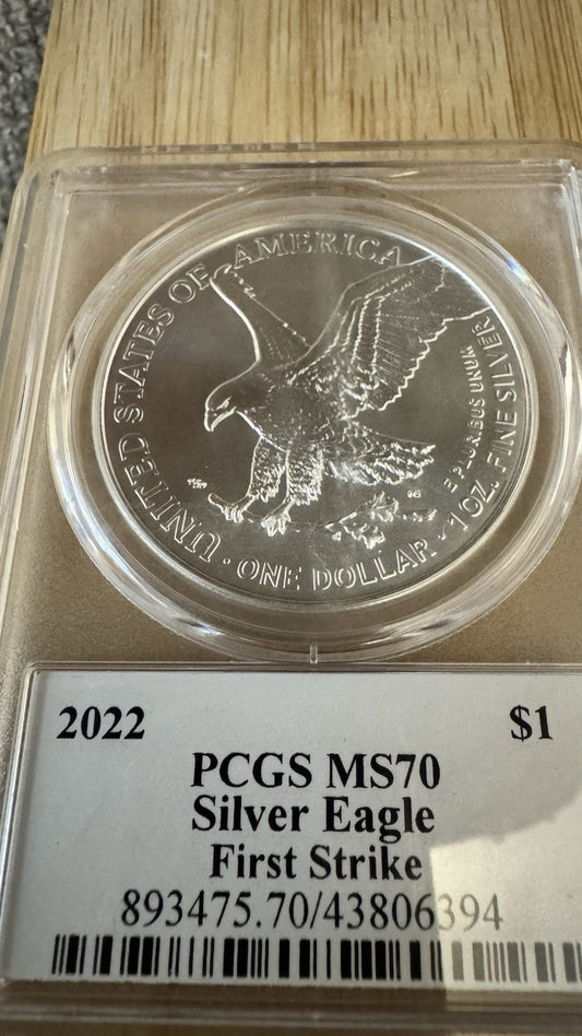 2022 American Silver Eagle - MS70 - PCGS First Strike - Black Label