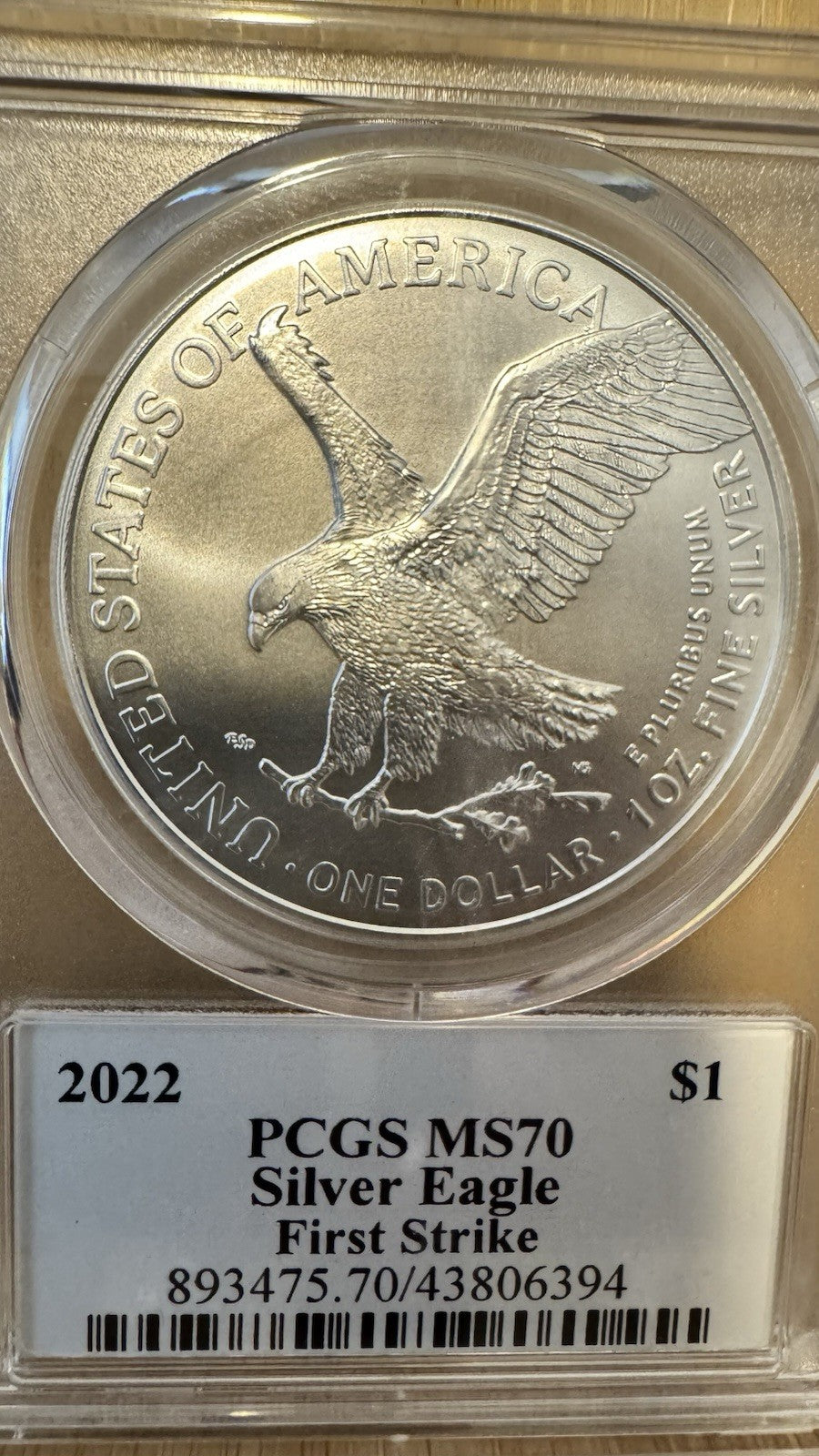 2022 American Silver Eagle - MS70 - PCGS First Strike - Black Label