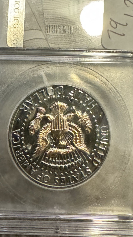 1965 ICG-Genuine Cert .999 Silver Kennedy Half Dollar Ruthenium & Gold 1 of 1000 Minted
