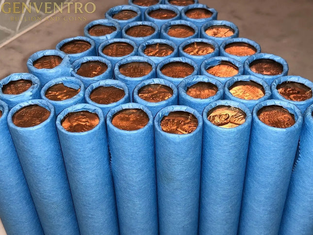 VINTAGE BLUE WHEAT PENNY ROLLS Wholesale Wheat Cents
