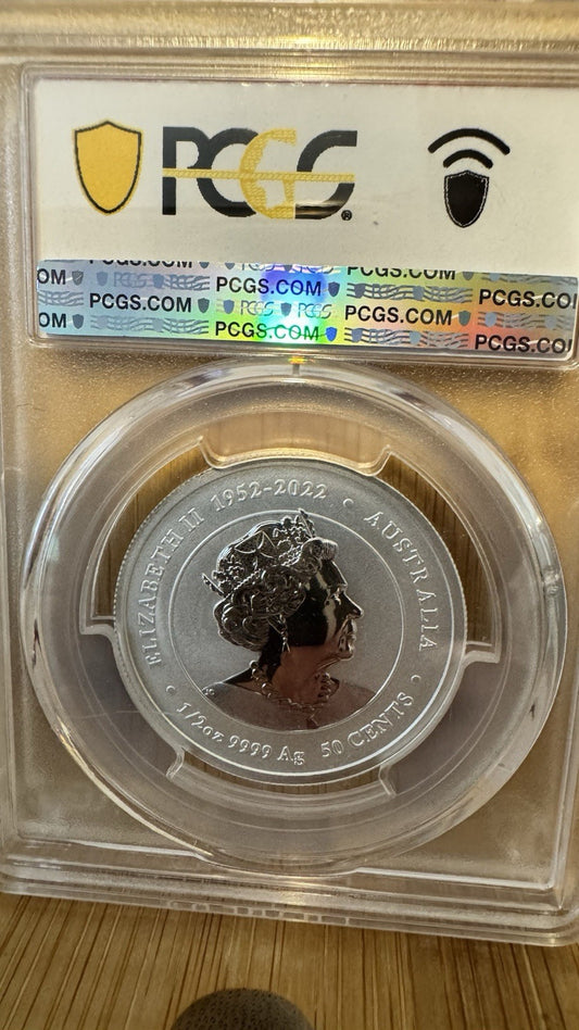 2024 P125 50C - PCGS MS70 - AUSTRALIA YEAR OF THE DRAGON - Orang Left - 1/2 OZ