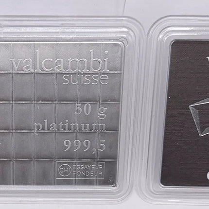 1 gram Platinum Bar - Valcambi - 999.5 Fine Platinum