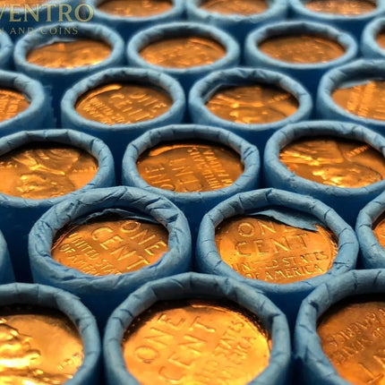VINTAGE BLUE WHEAT PENNY ROLLS Wholesale Wheat Cents