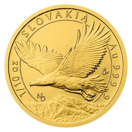 2023 niue slovak eagle 1/10 oz gold coin in stock items, collectible coins, collectible coins, gold coins, animal theme
