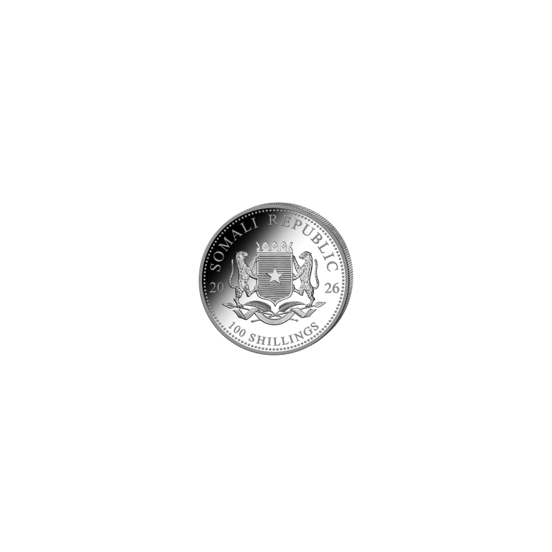 Somalia 2026 African Wildlife Elephant Ag999.9 1 Oz Brilliant Uncirculated (New)